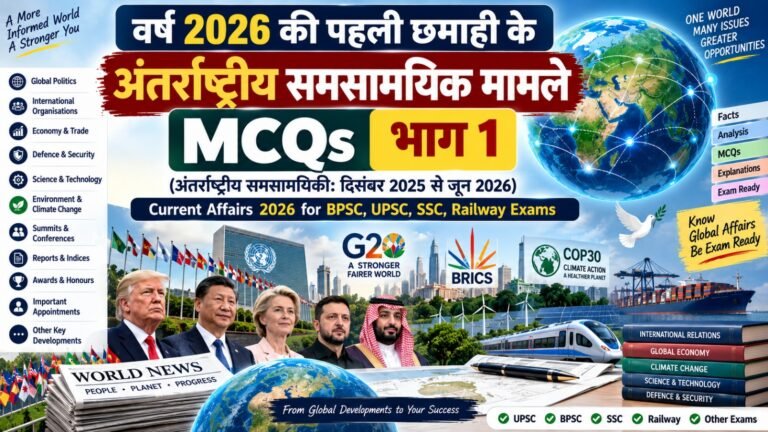 1st Half Yearly International Current Affairs 2026