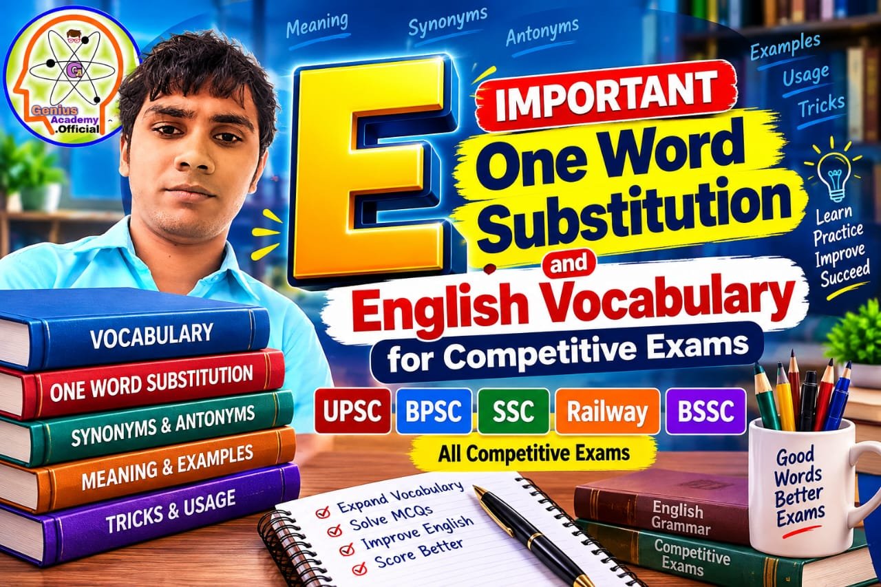 One Word Substitute of E Important Vocabulary for Competitive Exams