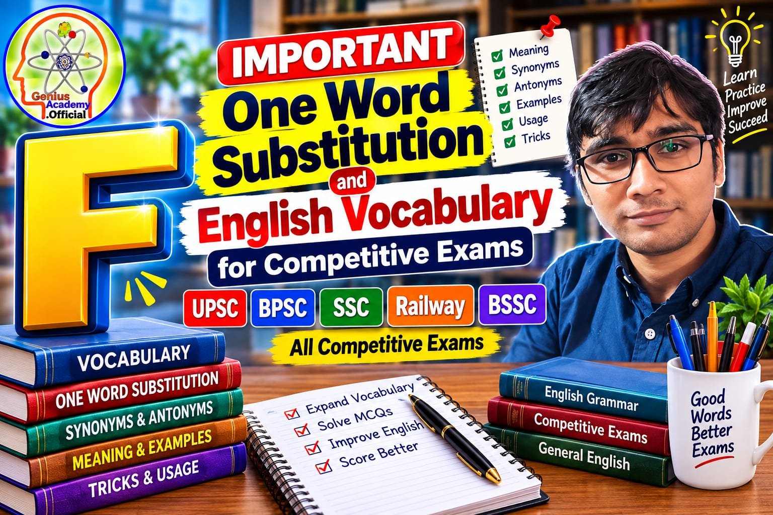One Word Substitute of F Important Vocabulary for Competitive Exams