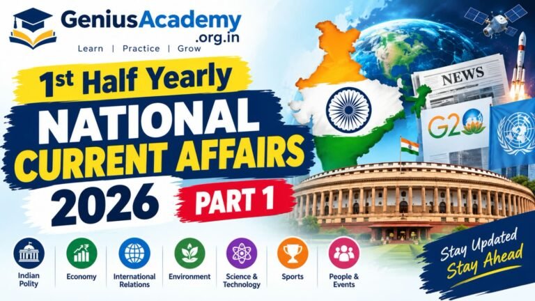 1st Half Yearly National Current Affairs 2026 Part 1