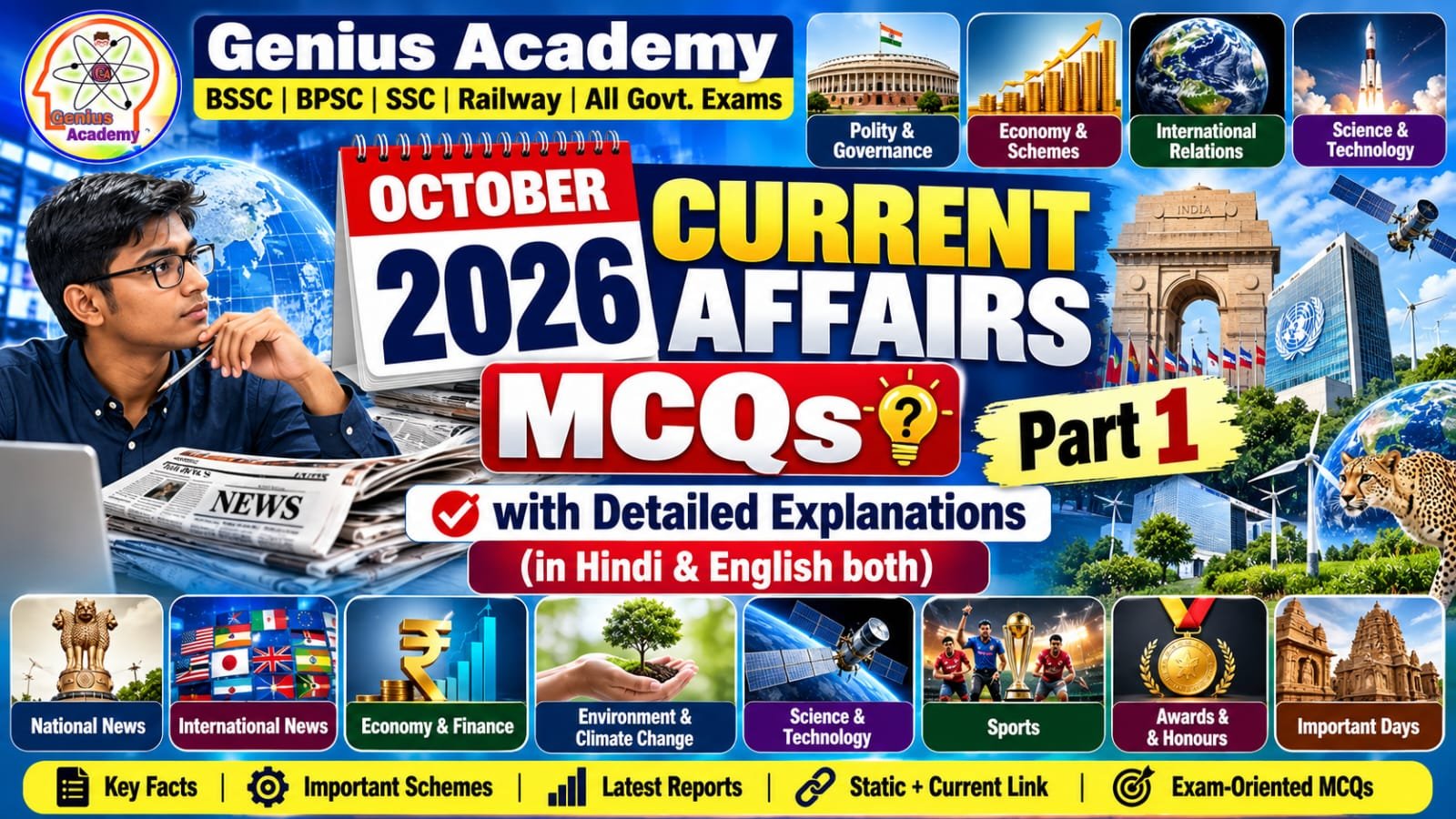 October 2026 Current Affairs MCQs Part 1