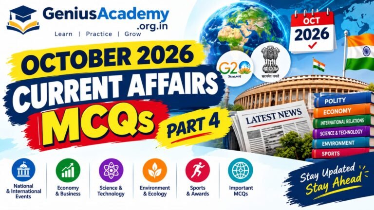 October 2026 Current Affairs MCQs Part 4