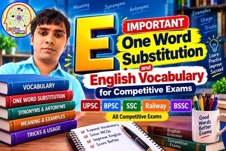 One Word Substitute of E Important Vocabulary for Competitive Exams